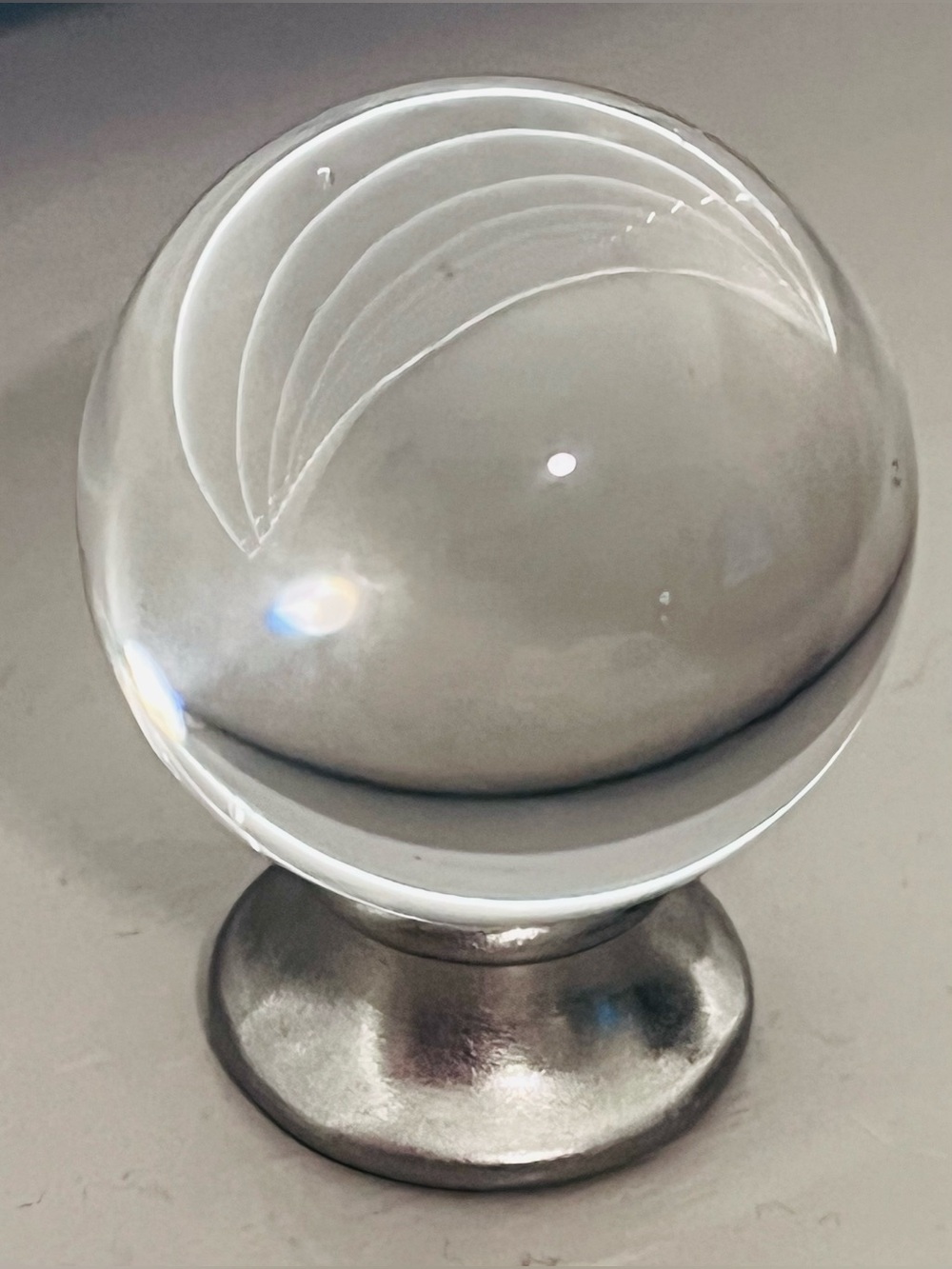 Silver and crystal lamp finial gently used